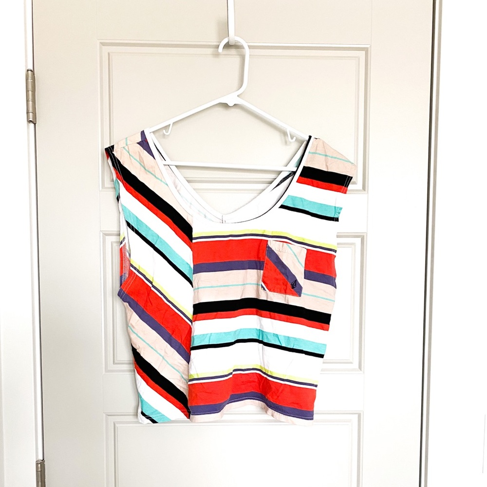 Volcom colorful pocket thick strap tank